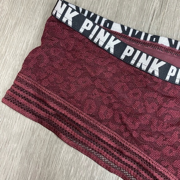 NWT Victoria’s Secret PINK Maroon Cheetah Print Cheeky Panties - Picture 2 of 6